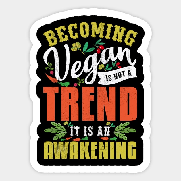 Vegan Awakening, Vegan Christmas Gifts 2023 Sticker by KindWanderer